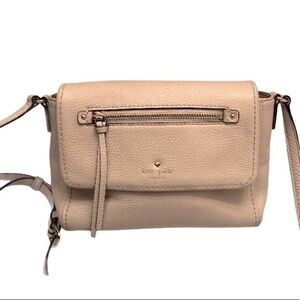 Kate spade cream foldover leather crossbody bag